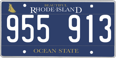 RI license plate 955913