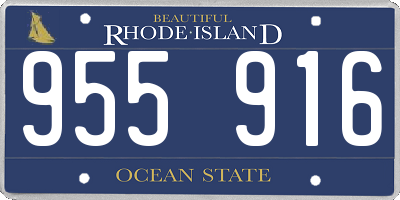 RI license plate 955916