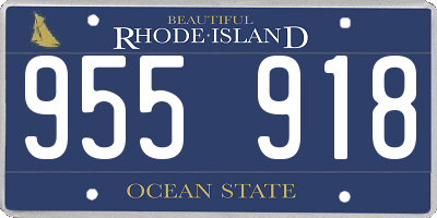 RI license plate 955918