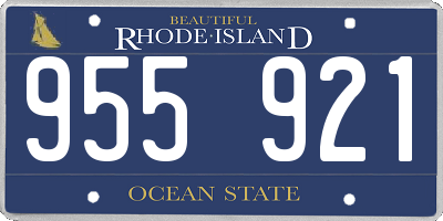 RI license plate 955921