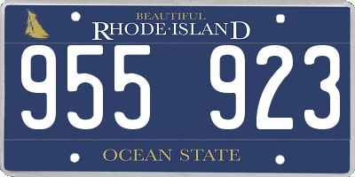 RI license plate 955923