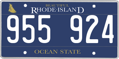 RI license plate 955924