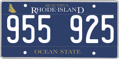 RI license plate 955925