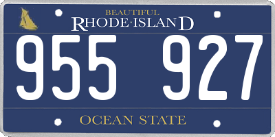 RI license plate 955927