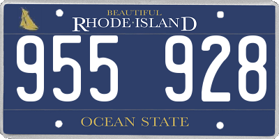 RI license plate 955928