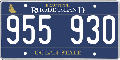 RI license plate 955930