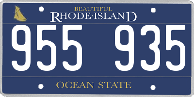 RI license plate 955935