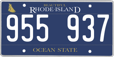 RI license plate 955937