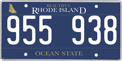 RI license plate 955938