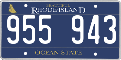RI license plate 955943
