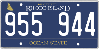 RI license plate 955944