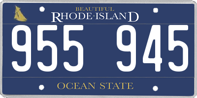 RI license plate 955945