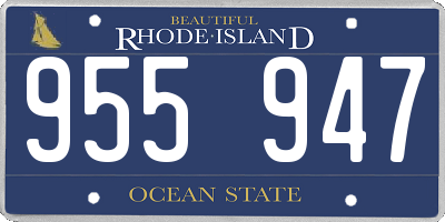 RI license plate 955947