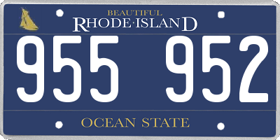 RI license plate 955952
