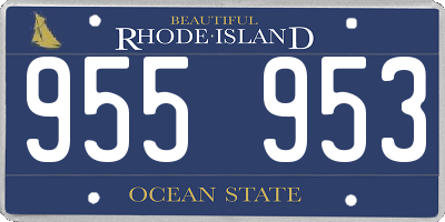 RI license plate 955953