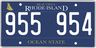 RI license plate 955954