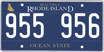 RI license plate 955956