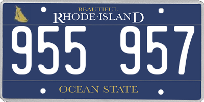 RI license plate 955957