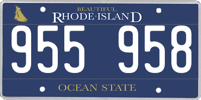 RI license plate 955958