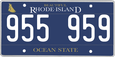 RI license plate 955959