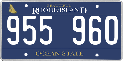 RI license plate 955960