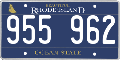 RI license plate 955962