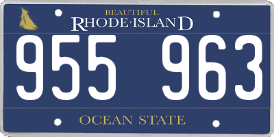 RI license plate 955963