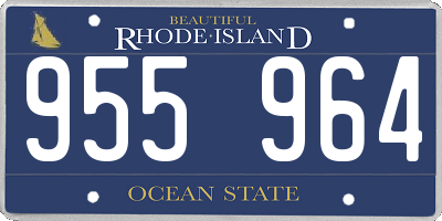 RI license plate 955964