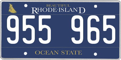 RI license plate 955965