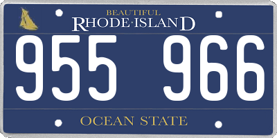RI license plate 955966