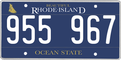 RI license plate 955967
