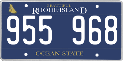 RI license plate 955968