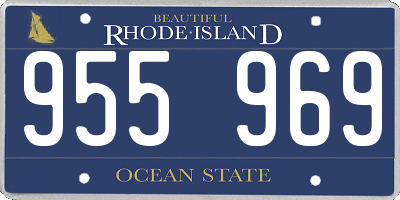 RI license plate 955969