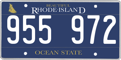 RI license plate 955972
