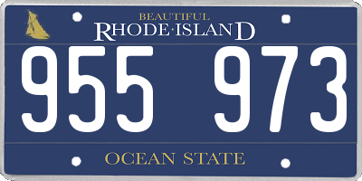 RI license plate 955973