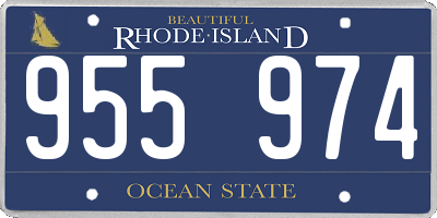 RI license plate 955974