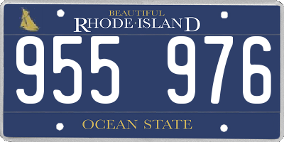 RI license plate 955976