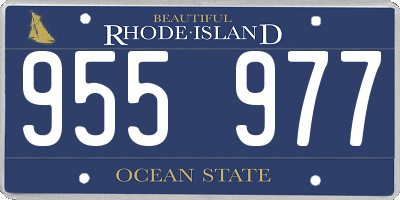 RI license plate 955977