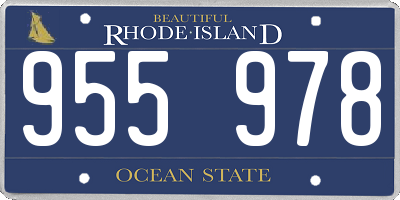 RI license plate 955978