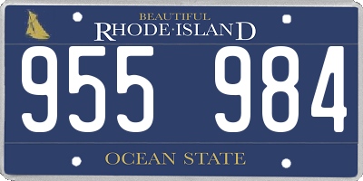 RI license plate 955984
