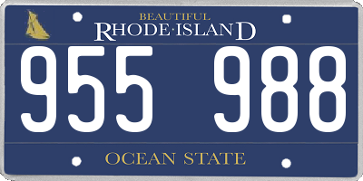 RI license plate 955988