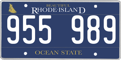 RI license plate 955989
