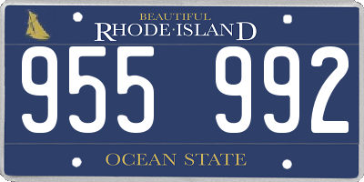RI license plate 955992