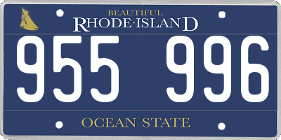 RI license plate 955996