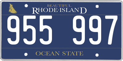RI license plate 955997