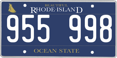 RI license plate 955998