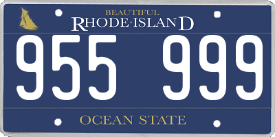 RI license plate 955999