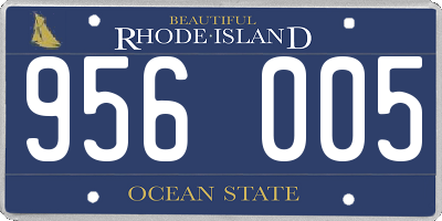 RI license plate 956005