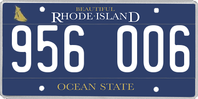 RI license plate 956006