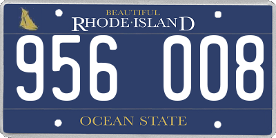 RI license plate 956008